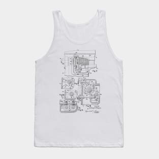 Zigzag Mechanism for Sewing Machine Vintage Patent Hand Drawing Tank Top